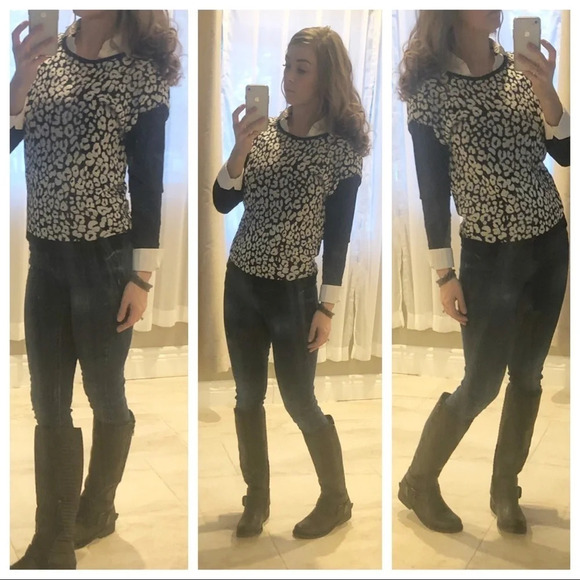 INC Leopard Sweater - Picture 3 of 7
